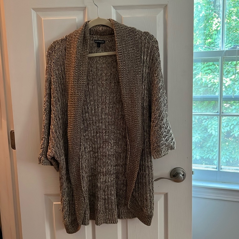 Brown & White Knit Sweater